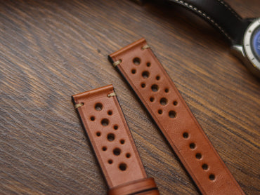 TAN BROWN HAND-CRAFTED WATCH STRAPS - RALLY