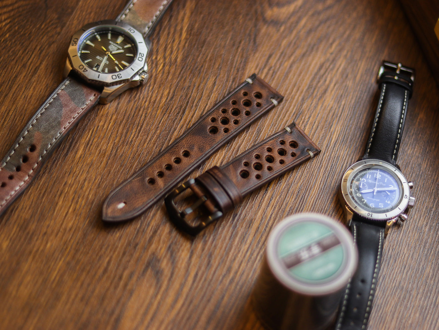 CRAZY BROWN HAND-CRAFTED WATCH STRAPS - RALLY