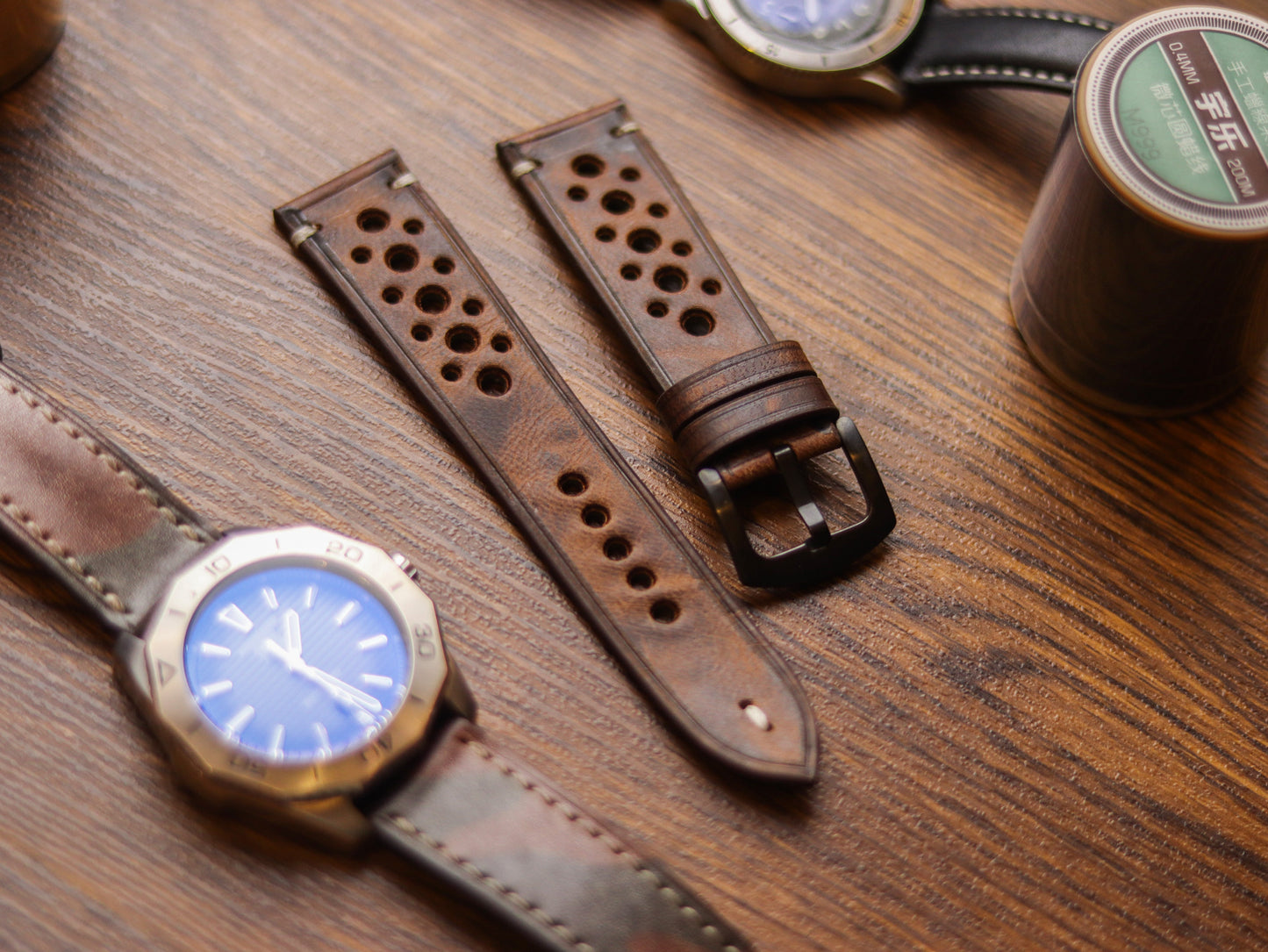 CRAZY BROWN HAND-CRAFTED WATCH STRAPS - RALLY