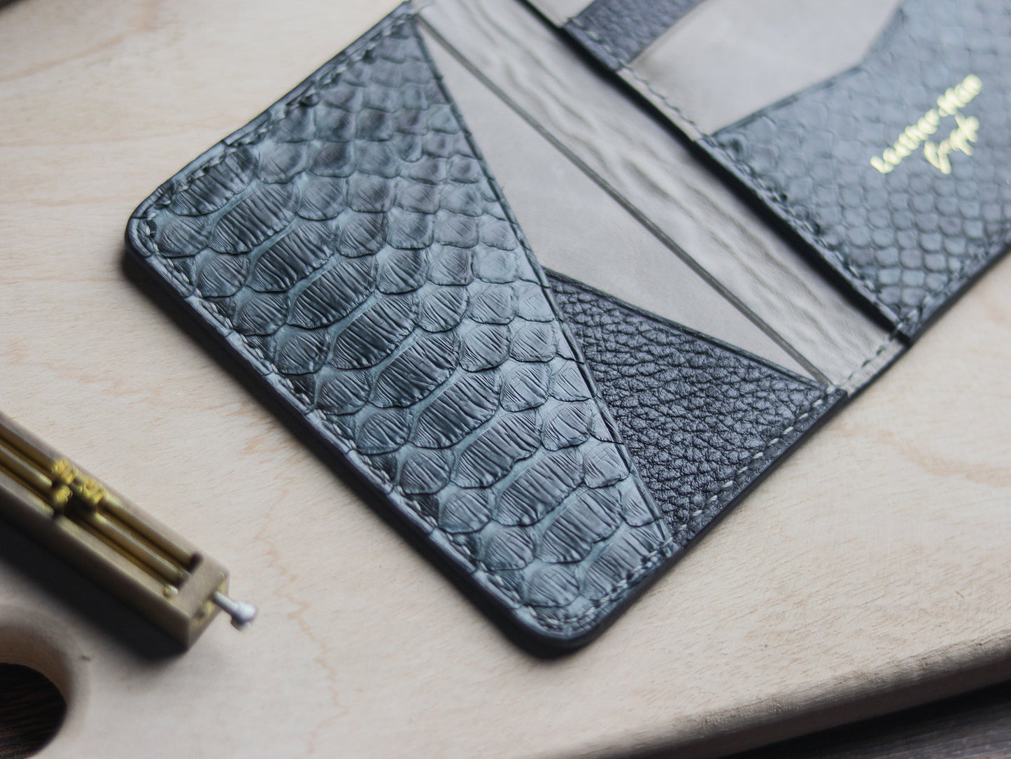 BRIXTON - IRIDIUM GRAY PYTHON SKIN