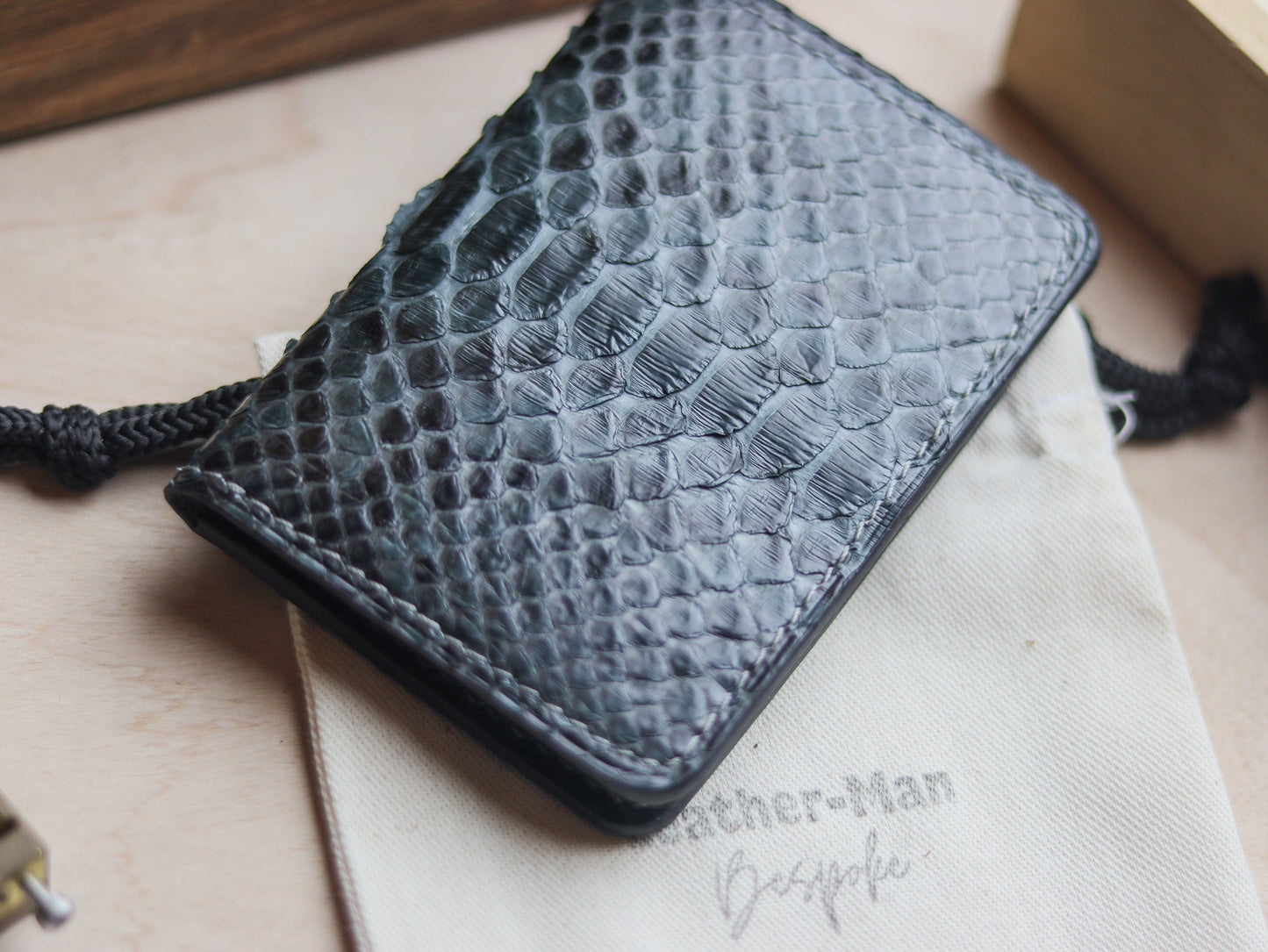 BRIXTON - IRIDIUM GRAY PYTHON SKIN