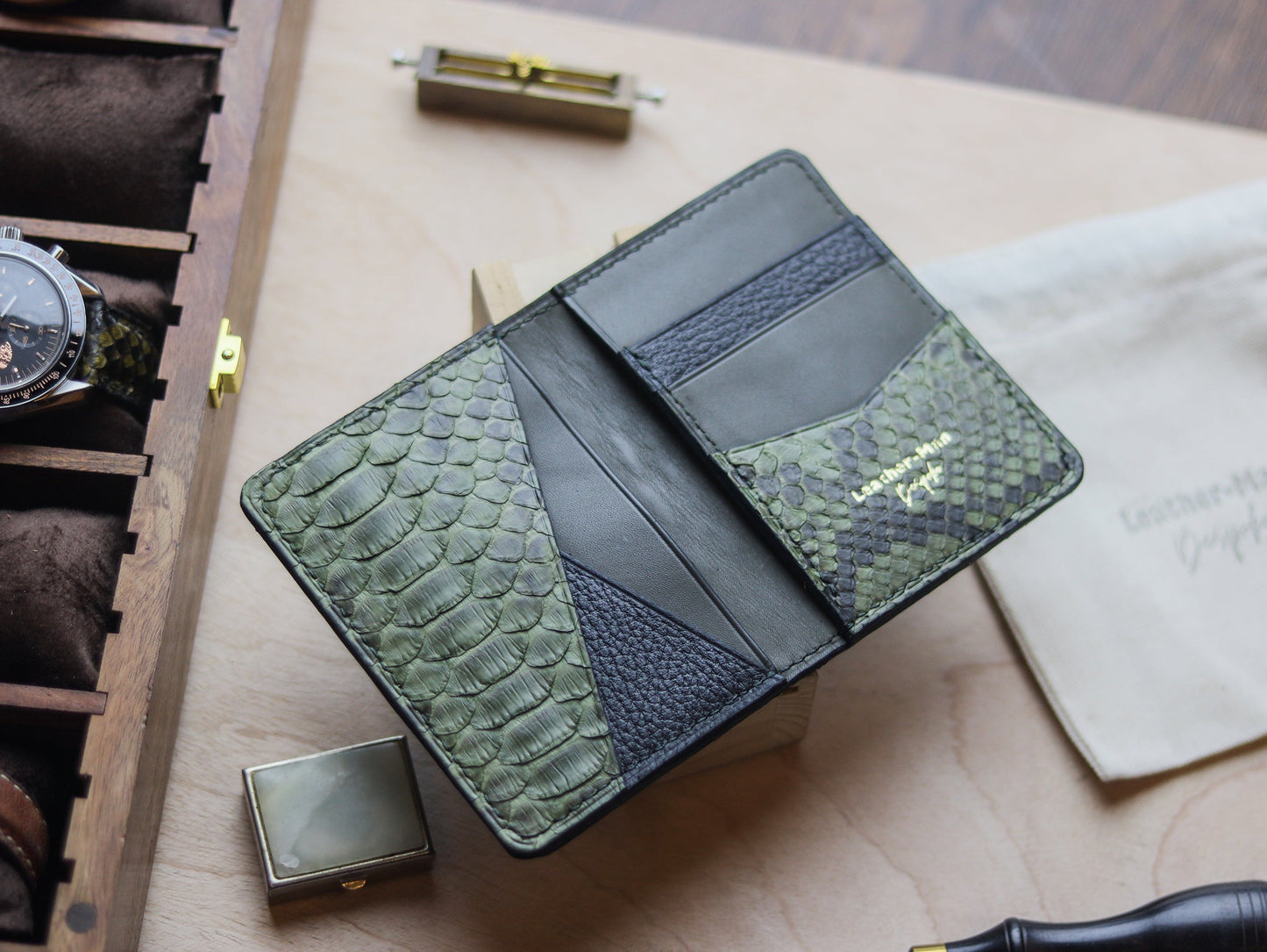 BRIXTON - JUNIPER GREEN PYTHON SKIN
