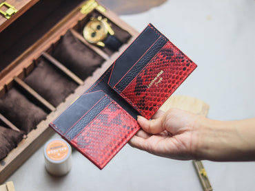 LARSON -  VENETIAN RED PYTHON SKIN