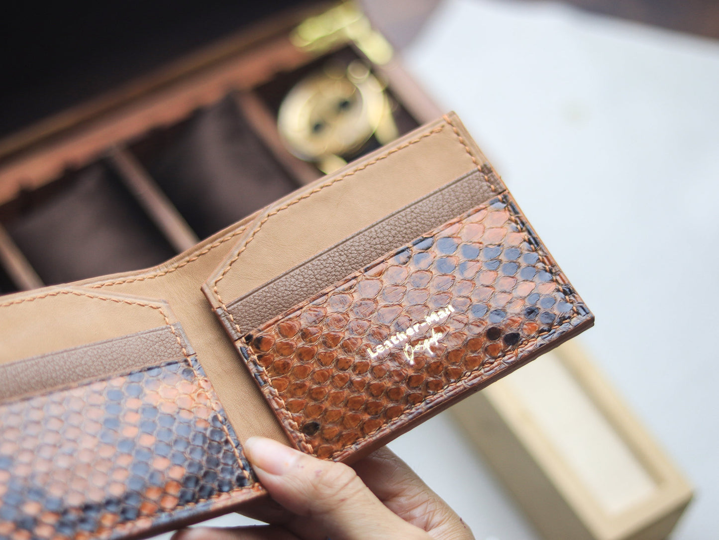 LARSON - COPPER BROWN PYTHON SKIN