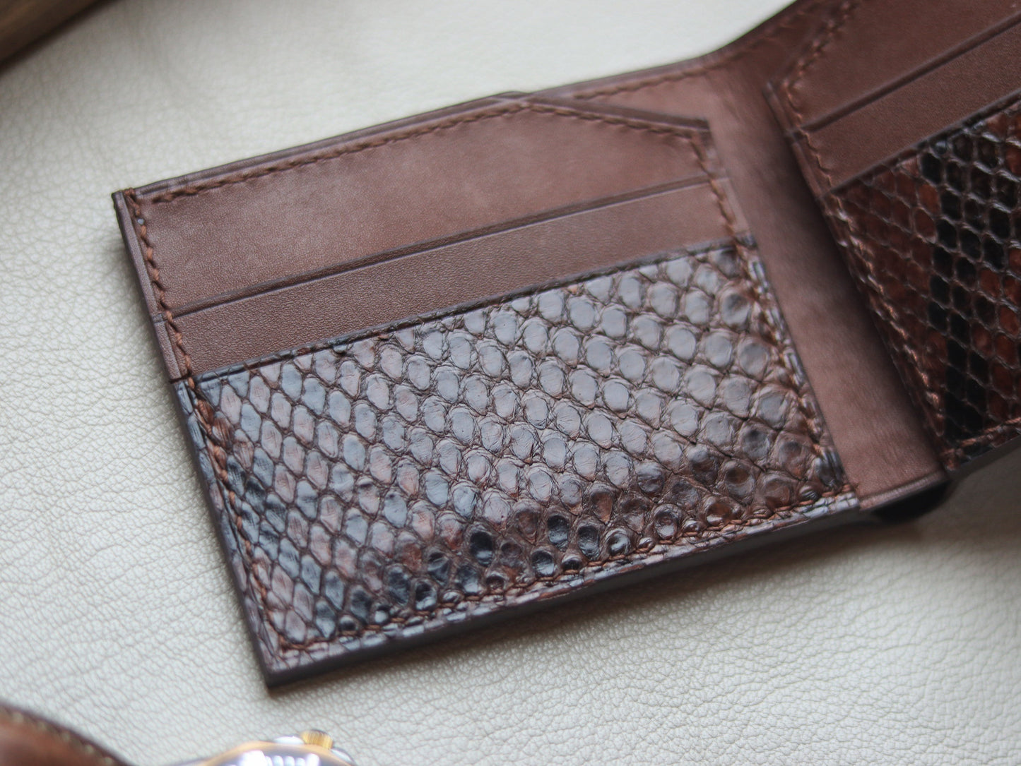LARSON - PECAN BROWN PYTHON SKIN