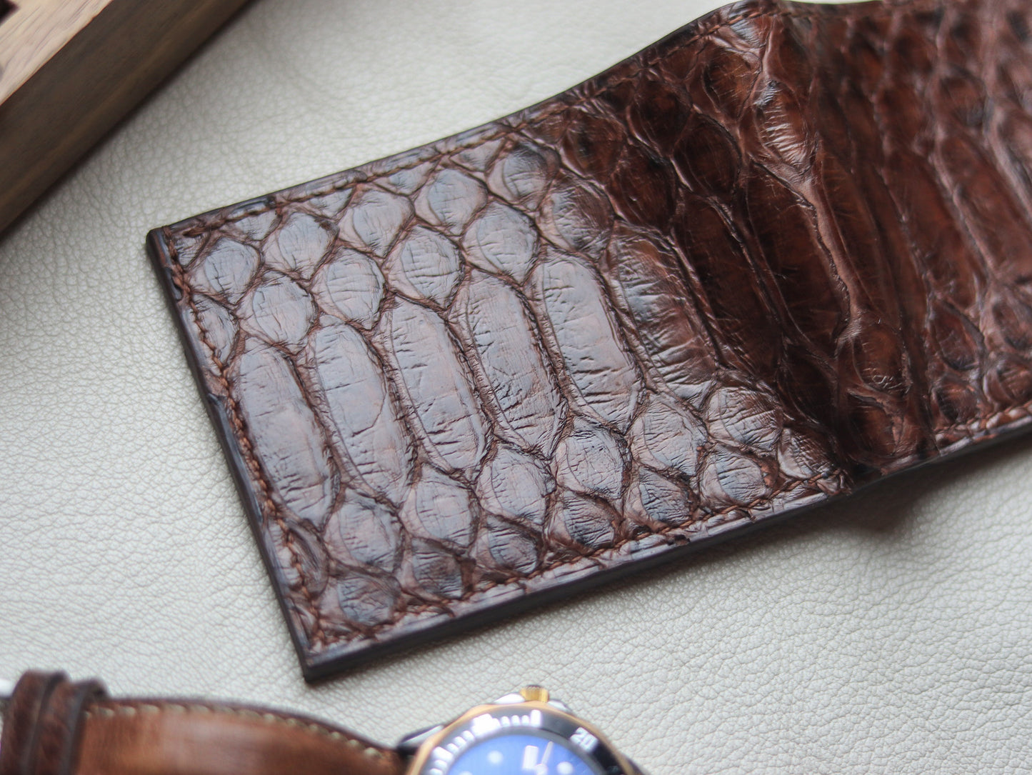 LARSON - PECAN BROWN PYTHON SKIN