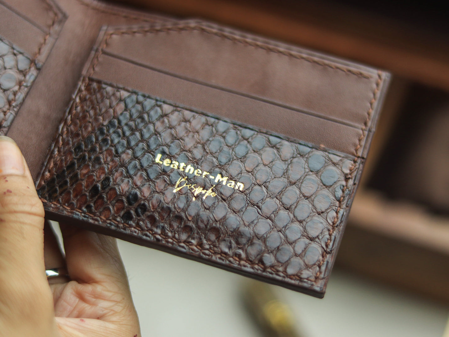 LARSON - PECAN BROWN PYTHON SKIN