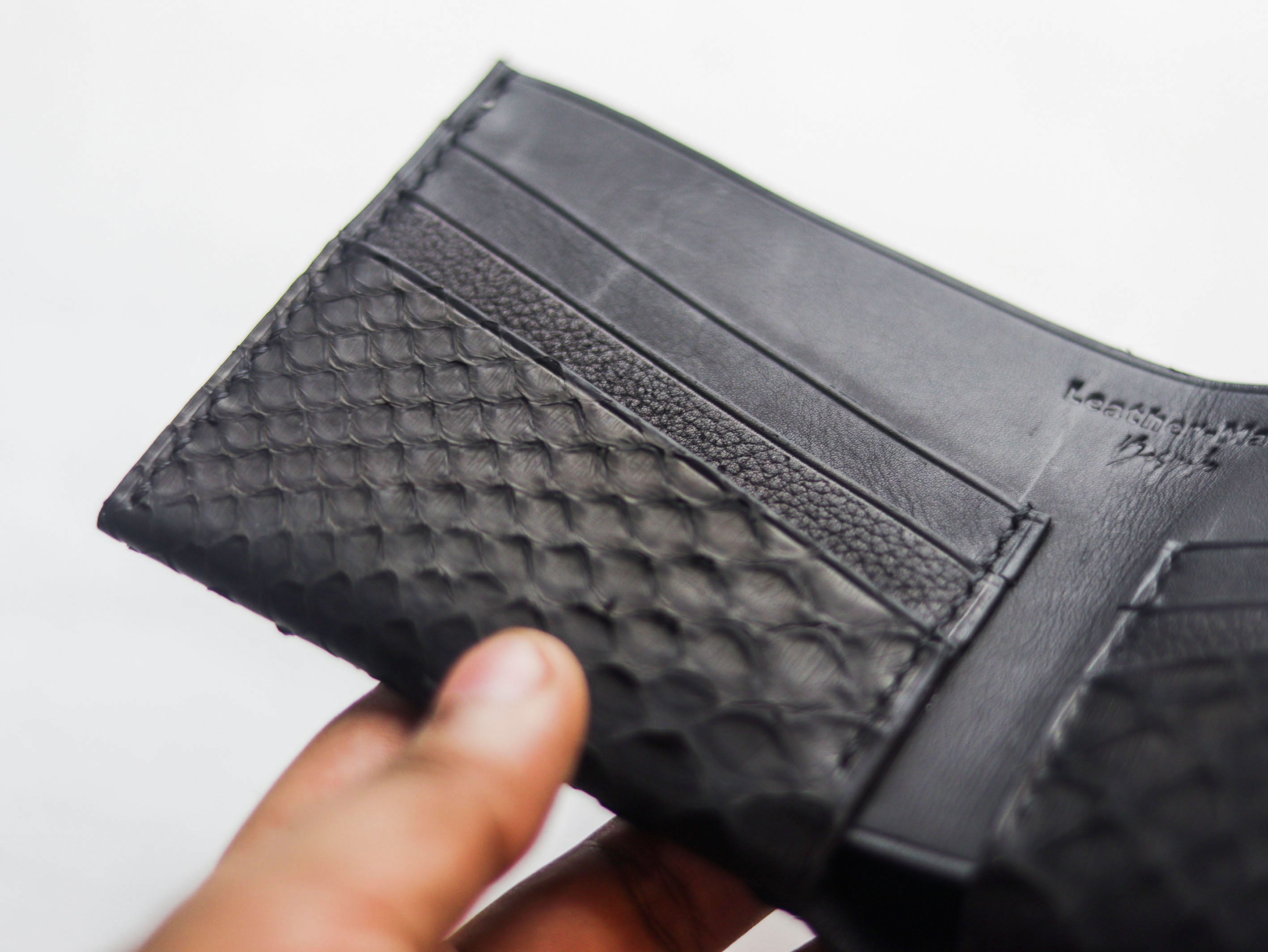 Python Skin Exotic Leather Bifold Wallet Men – My Store