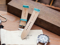 TIFFANY BLUE CALF LEATHER WATCH STRAPS - PADDED