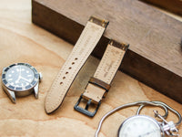 RUSSET BROWN CALF LEATHER WATCH STRAPS - PADDED