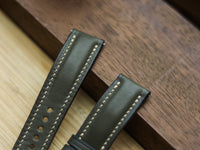 UNIFORM GREEN CALF LEATHER WATCH STRAPS - PADDED
