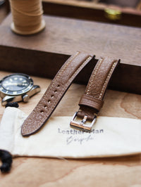 DESERT BROWN CALF LEATHER WATCH STRAPS - PADDED