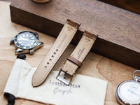 DESERT BROWN CALF LEATHER WATCH STRAPS - PADDED