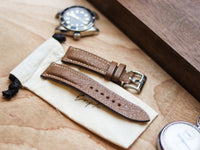 DESERT BROWN CALF LEATHER WATCH STRAPS - PADDED