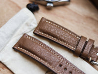 DESERT BROWN CALF LEATHER WATCH STRAPS - PADDED