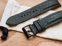 PINE GREEN CALF LEATHER WATCH STRAPS - PADDED