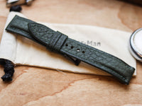 PINE GREEN CALF LEATHER WATCH STRAPS - PADDED
