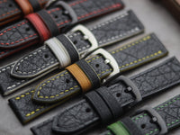 ITALIAN CHEVRE BLACK LEATHER (YELLOW ACCENT)