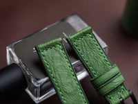 FOREST GREEN HAND-CRAFTED WATCH STRAPS - BOX STITCHED