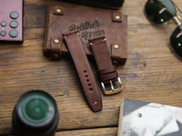CHESTNUT BROWN HAND-CRAFTED WATCH STRAPS - MINIMAL STITCHED