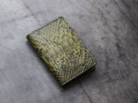 \ARTEMUS - BIFOLD WALLET JUNIPER GREEN PYTHON SKIN