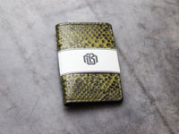 \ARTEMUS - BIFOLD WALLET JUNIPER GREEN PYTHON SKIN