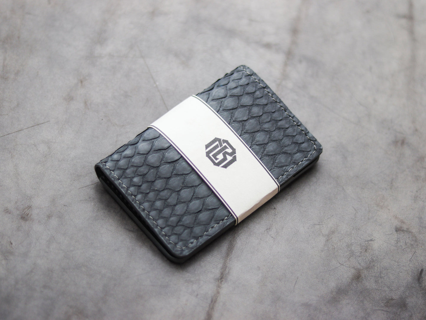ARTEMUS - BIFOLD WALLET SLATE GRAY PYTHON SKIN