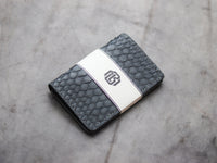 ARTEMUS - BIFOLD WALLET SLATE GRAY PYTHON SKIN