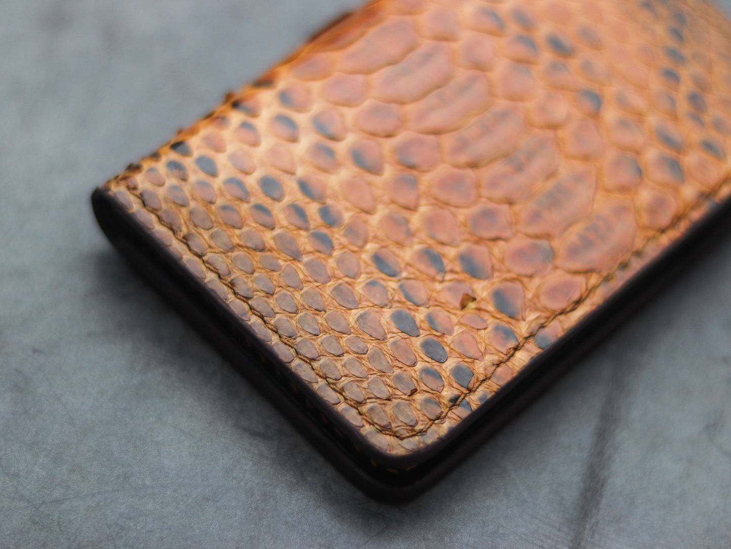 ARTEMUS - BIFOLD WALLET COPPER BROWN PYTHON SKIN