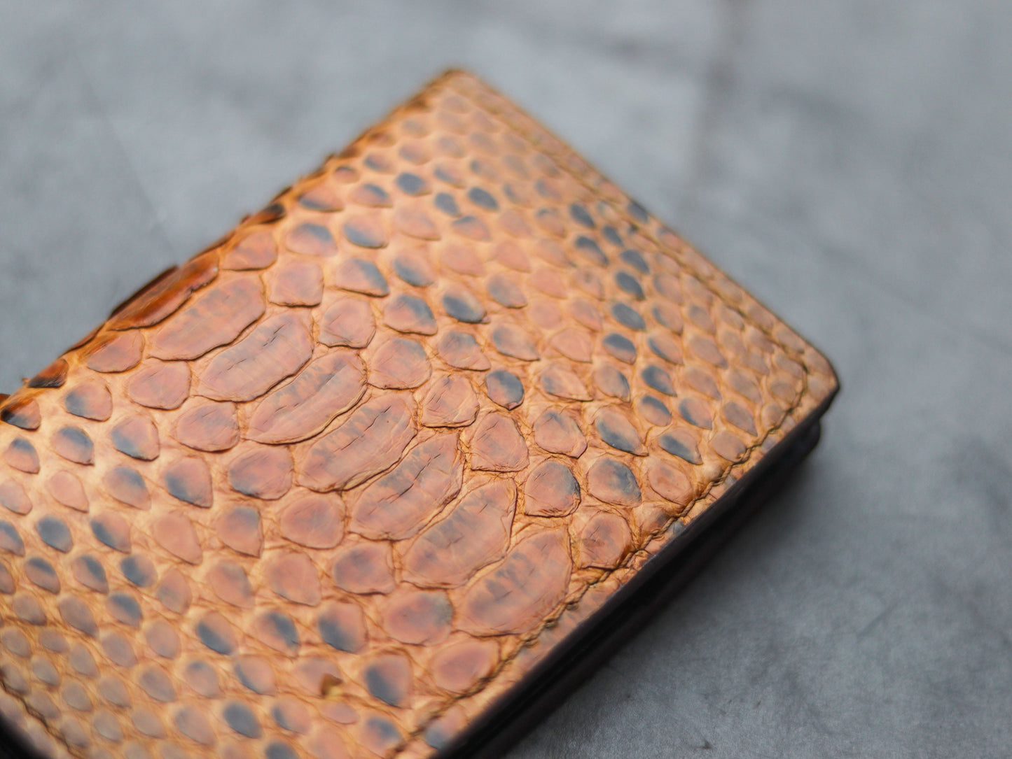 ARTEMUS - BIFOLD WALLET COPPER BROWN PYTHON SKIN