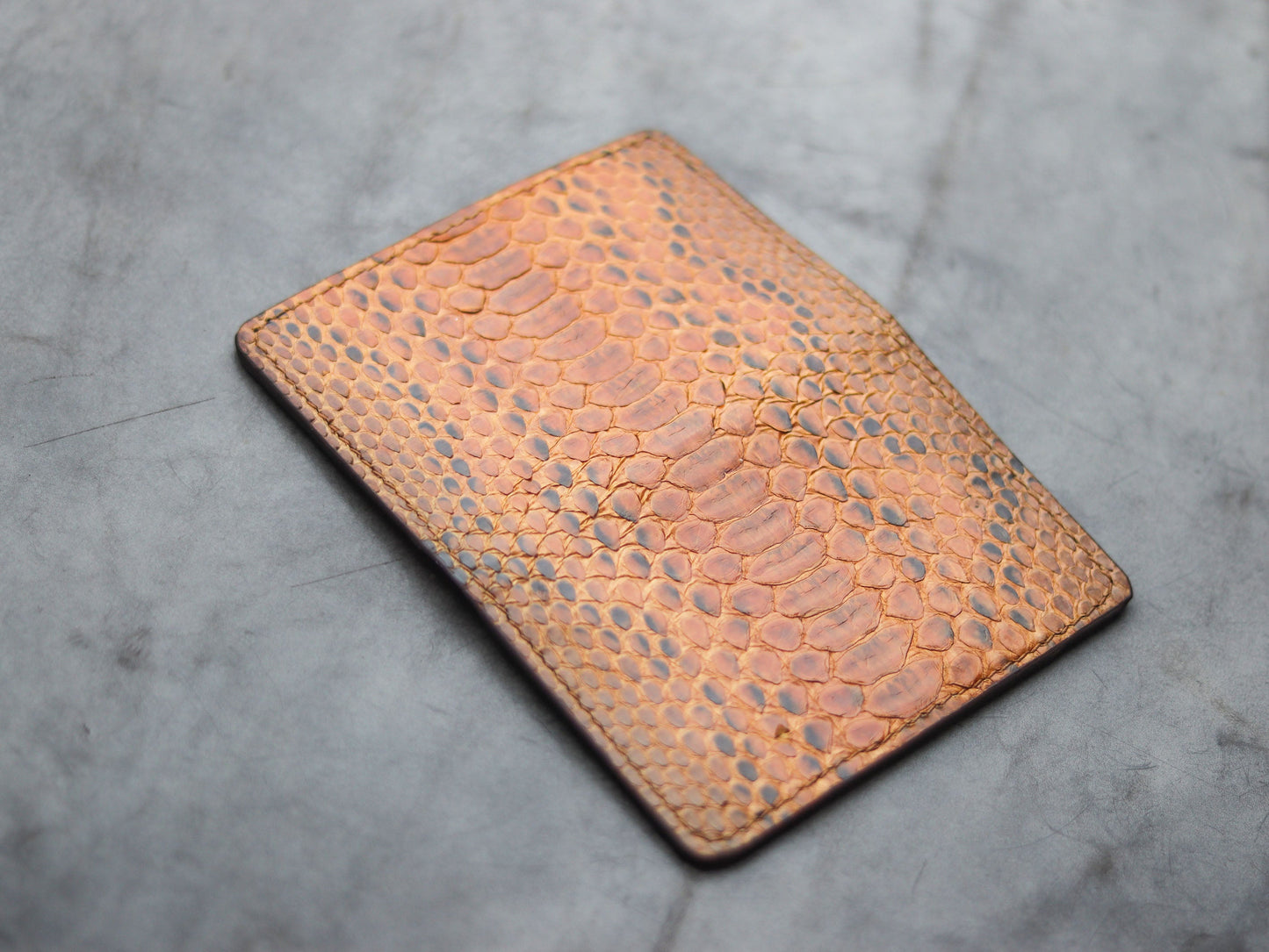 ARTEMUS - BIFOLD WALLET COPPER BROWN PYTHON SKIN