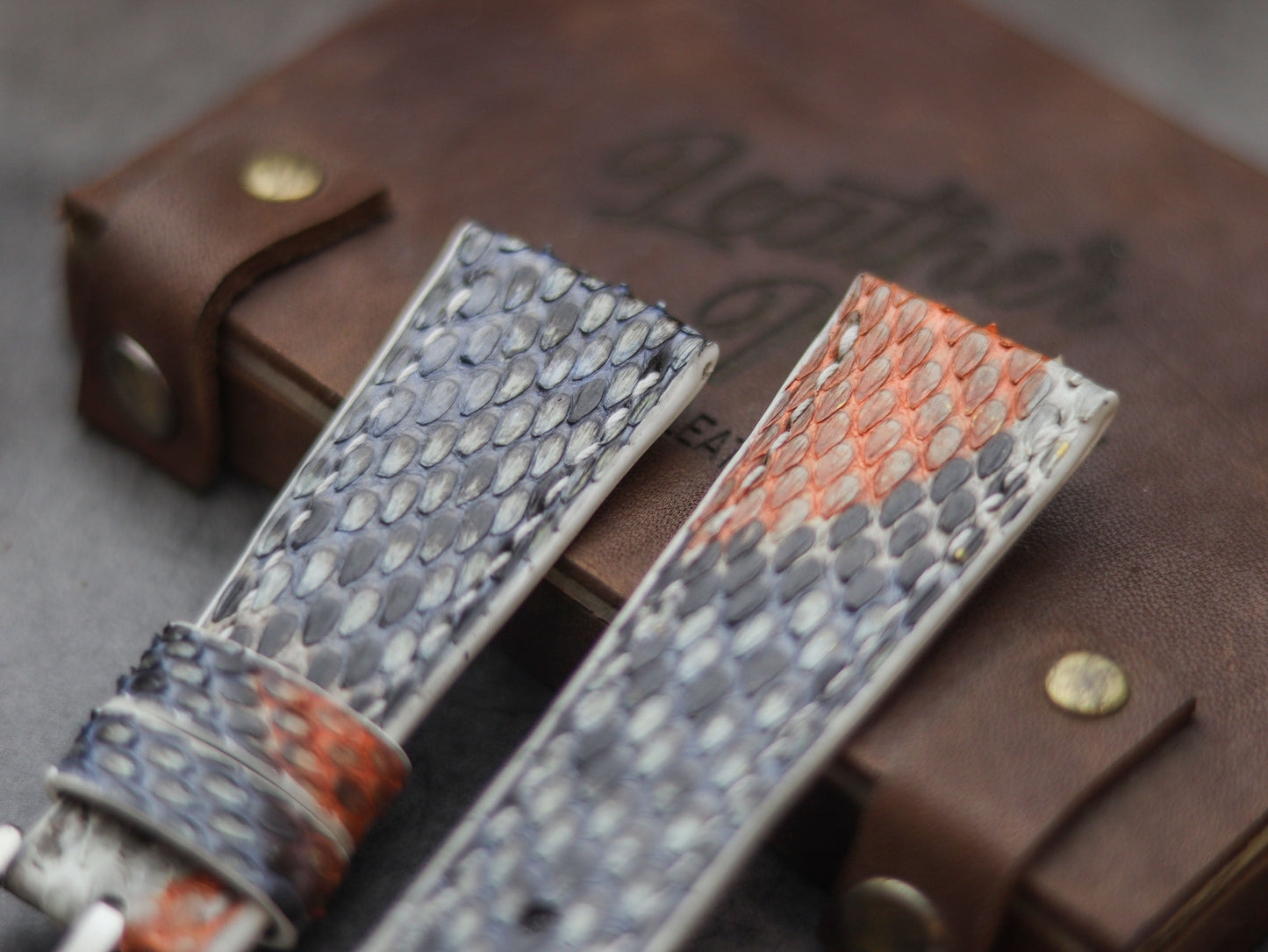 PYTHON SKIN WATCH STRAPS - RAINBOW