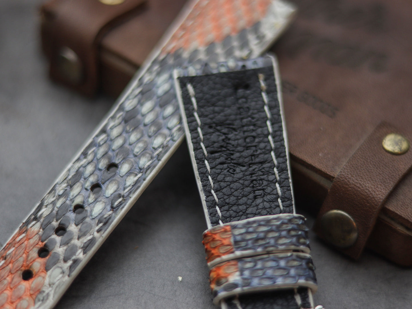 PYTHON SKIN WATCH STRAPS - RAINBOW