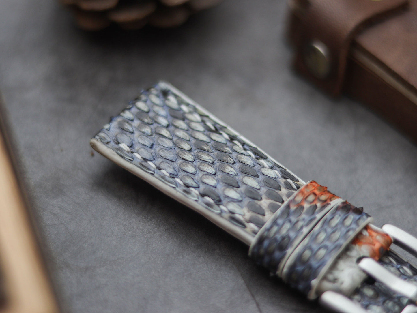 PYTHON SKIN WATCH STRAPS - RAINBOW