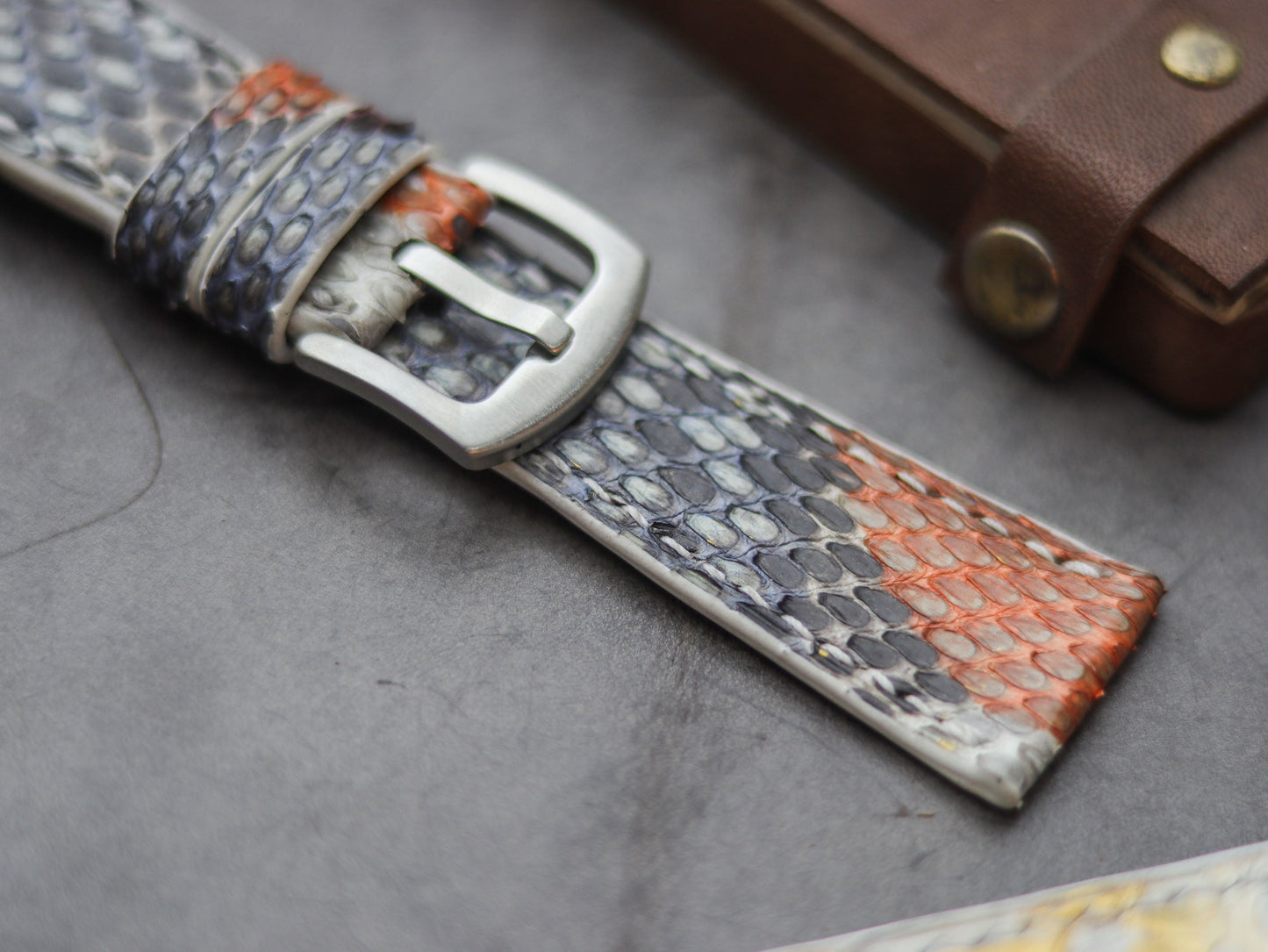PYTHON SKIN WATCH STRAPS - RAINBOW