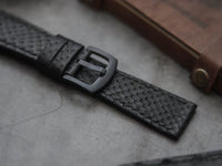 PYTHON SKIN WATCH STRAPS - RAVEN BLACK