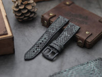 PYTHON SKIN WATCH STRAPS - IRIDIUM GRAY