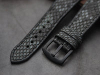 PYTHON SKIN WATCH STRAPS - IRIDIUM GRAY
