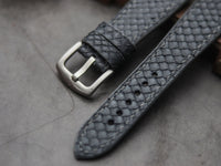 PYTHON SKIN WATCH STRAPS - SLATE GRAY