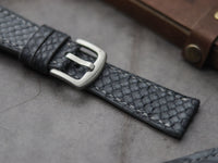PYTHON SKIN WATCH STRAPS - SLATE GRAY