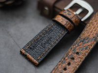 PYTHON SKIN WATCH STRAPS - COPPER BROWN
