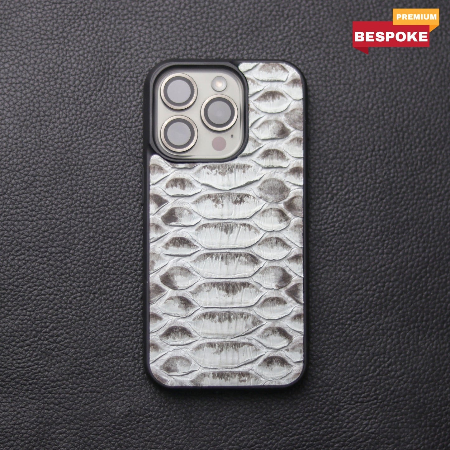 NATURAL PYTHON SKIN PHONE CASE (CENTER SCALES)