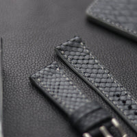 PYTHON SKIN WATCH STRAPS - SLATE GRAY
