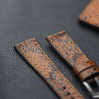 PYTHON SKIN WATCH STRAPS - COPPER BROWN