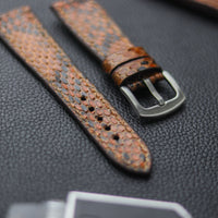 PYTHON SKIN WATCH STRAPS - COPPER BROWN