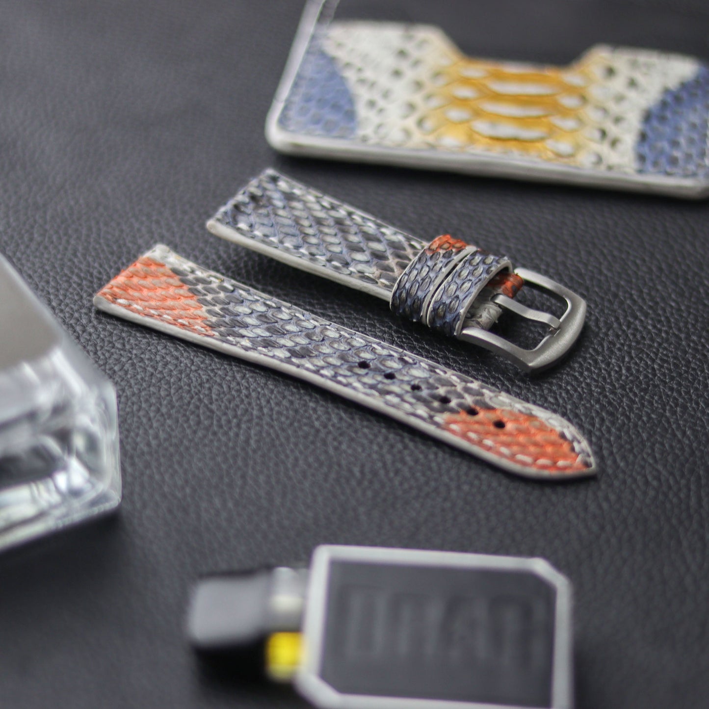 PYTHON SKIN WATCH STRAPS - RAINBOW