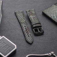 PYTHON SKIN WATCH STRAPS - IRIDIUM GRAY
