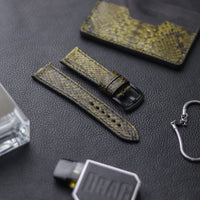 PYTHON SKIN WATCH STRAPS - JUNIPER GREEN
