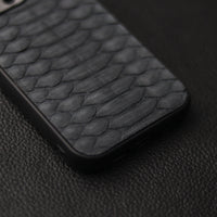 SLATE GRAY PYTHON SKIN PHONE CASE (CENTER SCALES)