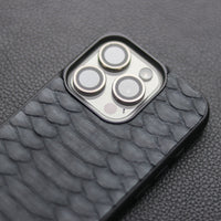 SLATE GRAY PYTHON SKIN PHONE CASE (CENTER SCALES)